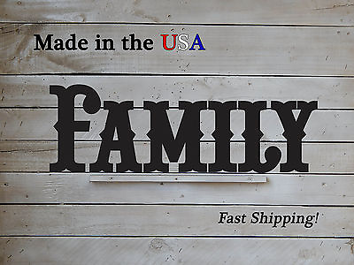 #ad 6 Piece Metal Family Sign Metal Word Art Living Room Decor Family Signs W1117 $59.95