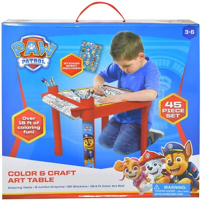 #ad Paw Patrol Color amp; Craft Art Table in Box $21.86