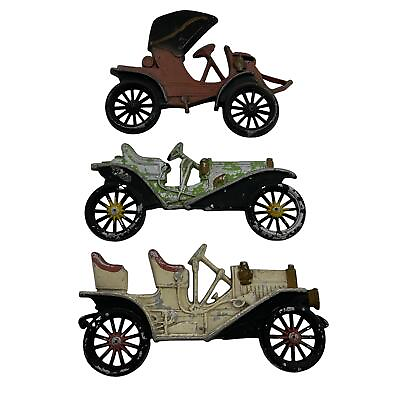 #ad Set of 3 Vintage Cars Cast Metal Art Wall Decor Midwest Products 1910 Buick  $11.54