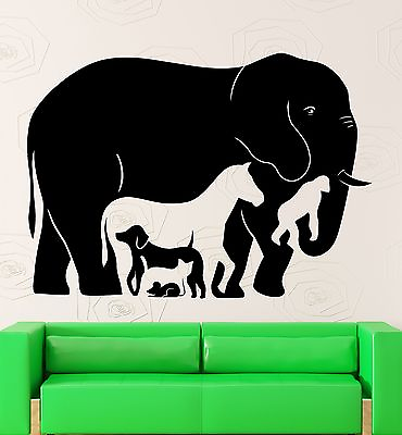 #ad Wall Stickers Animal Elephant Horse Monkey Kids Room Vinyl Decal ig2499 $69.99