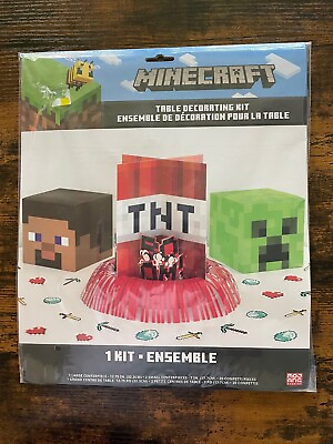#ad MINECRAFT Table Decorating Kit NEW IN PACKAGE $14.99