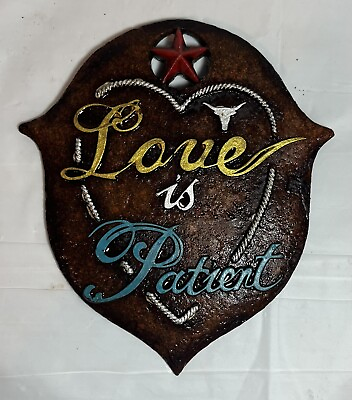 #ad #ad cowboy western home decor. Love Is Patient $7.95