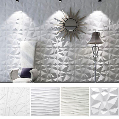 #ad 20in 3D Wall Panels Diamond Design Waterproof Fireproof Wallpaper Ceiling Decor $73.99