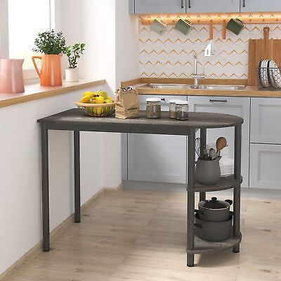 #ad Small Dining Table Kitchen Table with Storage Multifunctioal Workstation Des... $111.94