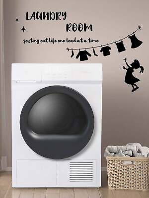 #ad Laundry Room Wall Sticker Decorative Wall Art Decal Creative Design for Home $7.64