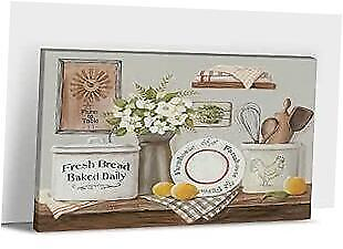 #ad Farmhouse Kitchen Wall Art Rustic Picture Canvas for Decor Country Dining $54.51