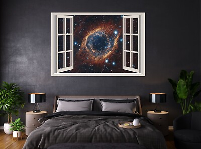 #ad 3D Window Space Galaxy Home Vinyl Wall Decal Bedroom Graphics Sticker Decor $25.00