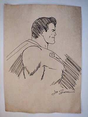 #ad Joe Shuster Signed and Stamped Vintage Art Drawing Old Paper Handcarved 7 $124.95