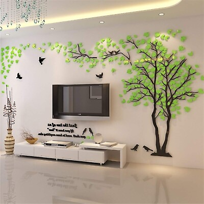 #ad #ad 3D Tree Wall Stickers DIY Tree and Birds Wall Decals Family Couple Tree Sti... $92.19