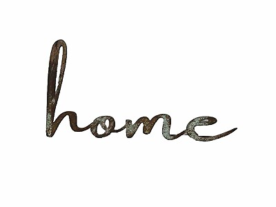 #ad HOME Word Art Sign Home Kitchen Decor Wall Hanging Cursive Script Typography $11.10
