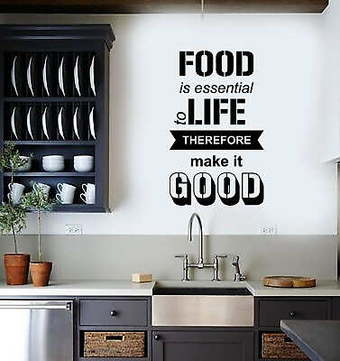 #ad Vinyl Wall Decal Kitchen Quote Dining Room Food Interior Decor Stickers ig5712 $69.99