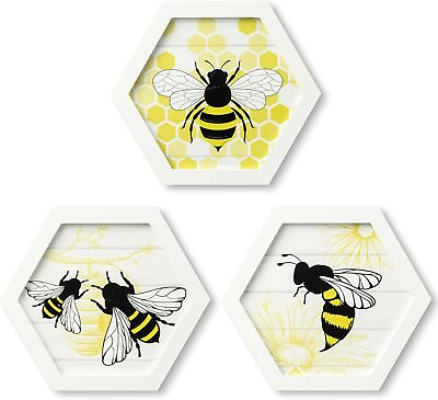#ad #ad WATINC Bee Wall Decor Set Summer Honey Bee Pictures Design Wall Art Decorations $30.59