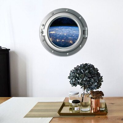 #ad Removable Stickers Universe Wall Porthole 3D Children#x27;s Room Decor Home $5.78