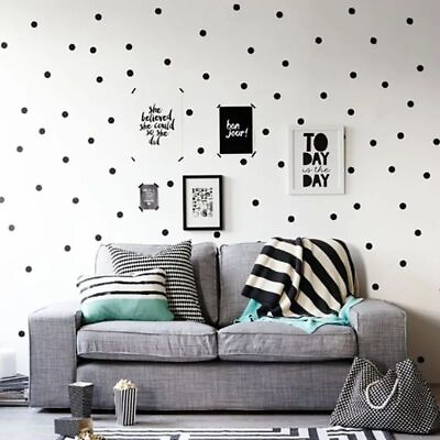 #ad Wall Circles Dots Stickers PVC Kids Nursery Room Decoration Peel Stick Decals $12.99