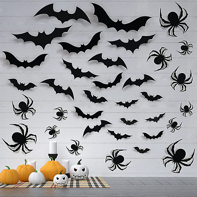 #ad Halloween Wall Decorations DIY Halloween Party Supplies 3D Plastic Decoration St $5.99