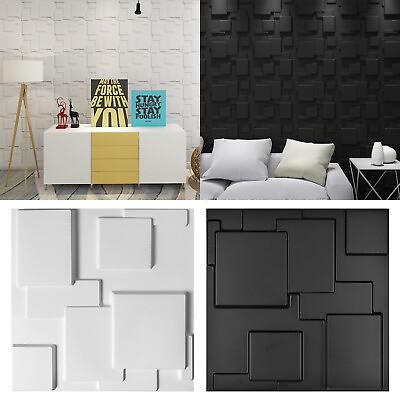 #ad Art3d 12 Pack 19.7quot;x19.7quot; Decorative 3D Wall Panels Modern Wall Decor 32 sq ft $69.99