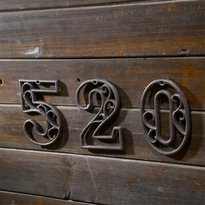 #ad House Number Cast Iron Door Address For Home Restaurant Wall Living Room Decor $12.20