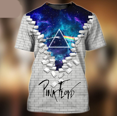#ad Pink Floyd 3D T Shirt Break The Wall 3D Shirt T Shirt S 5XL 100% polyester $22.99