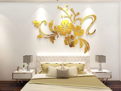 #ad Wall Stickers 3D Flower Pattern Family Wall Decals Living Room Wall Decor S... $81.38