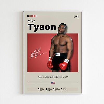 #ad #ad Mike Tyson Poster Box Legend Print fan gift Tyson print Sport Home Decor $26.91