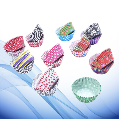 #ad 200Pcs Cupcake Liners Random Pattern for Wedding Birthday Party $9.28