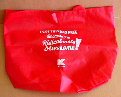 #ad Kmart quot;I GOT THIS BAG FREE Because I#x27;m Ridiculousy Awesome quot; Vinyl TOTE BAG $1.45