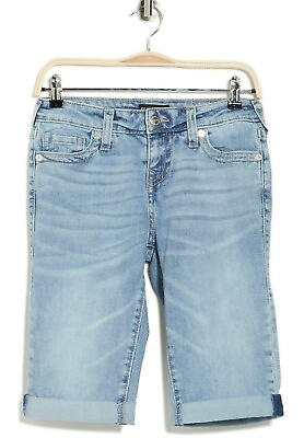 #ad NWT TRUE RELIGION Sz26 RILEY MID RISE ROLLED DISTRESSED KNEE SHORT VINTAGE HAUL $69.00