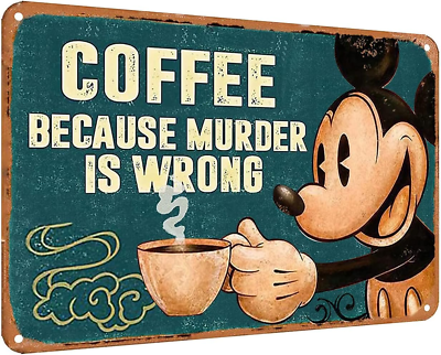 #ad Coffee Sign Funny Kitchen Signs Vintage Metal Tin Signs Wall Decor $11.92