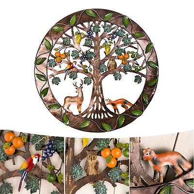 #ad Tree Of Life Metal Hanging Wall Art Contemporary Indoor Outdoor Home Decor Gift $39.27
