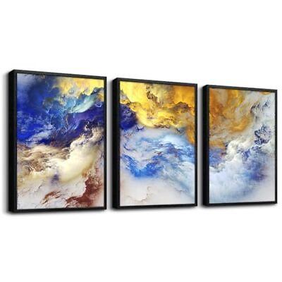 #ad Black Framed Abstract Wall Art For Living Room Wall Decorations For Bedroom O... $56.35
