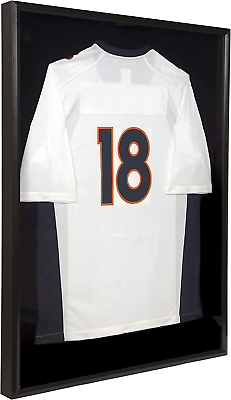 #ad Sports Jersey Wall Display Case Shadow Box 20 Inches X 30 Inches Black $92.83