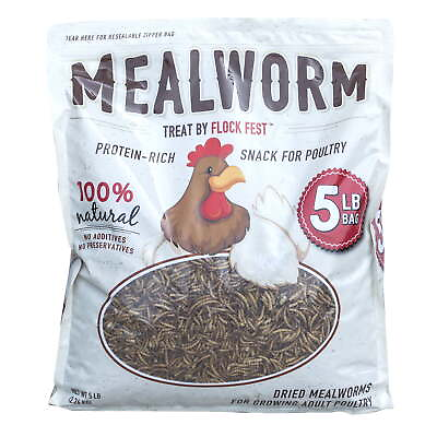 #ad Dried Mealworms for Chickens Wild Birds Ducks and Small Pets 5 lbs. Bag $25.96