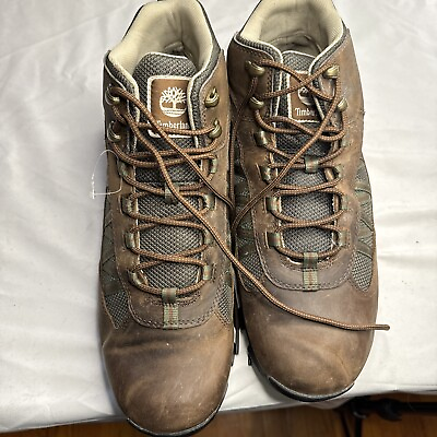 #ad Timberland Mt. Maddsen Lite Mid A1WL7 Mens Size 14 Hiking Trail Boots Brown $38.94