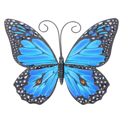 #ad 3D Metal Butterfly Wall Art Hanging Decoration Vintage Wrought Iron Sculpture $11.88