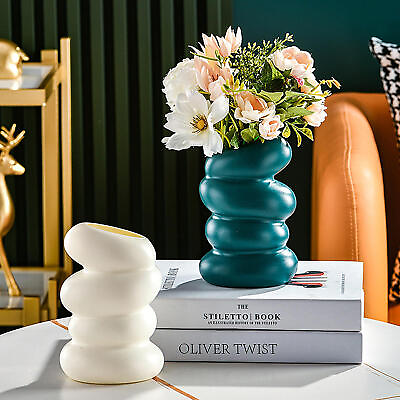 #ad Flower Vase Spiral Flower Modern Vase For Home Office Decor Long 5.9inch $8.29