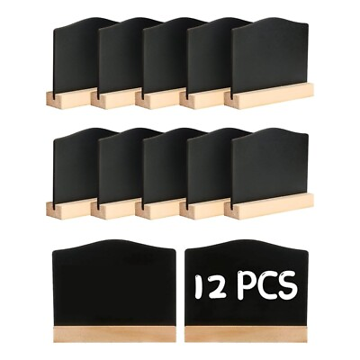 #ad 12PCS Chalkboard Signs Kitchen es Chalk Boards with Stands 10X7.2cm R1Z5 $21.61