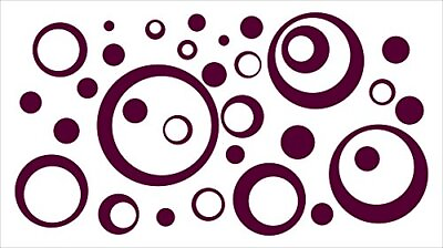 #ad Wall Vinyl Sticker Decal Circles Rings Dots 25pc 11in Large Home Décor B... $25.29