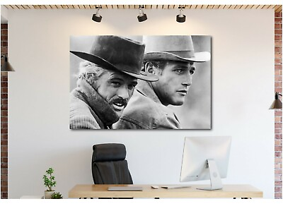 #ad Butch Cassidy and the Sundance Kid Canvas Wall Framed Art Print $189.99