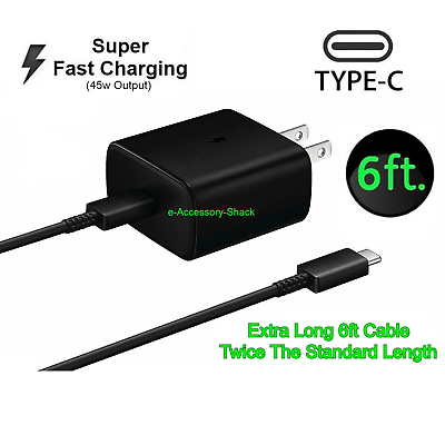 45w USB C Super Fast Wall Charger6ft Cable For Samsung Galaxy Note 105GLite $10.99