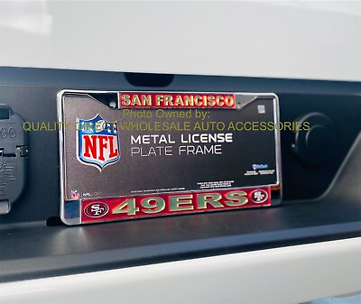 #ad NEW San Francisco 49ers METAL AUTHENTIC ✅ OFFICIAL NFL License Plate Frame GIFT $27.49