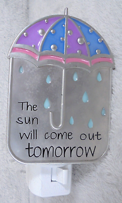 #ad The Sun Will Come out Tomorrow Nightlight Plug In Wall On Off Switch Home Decor $15.88