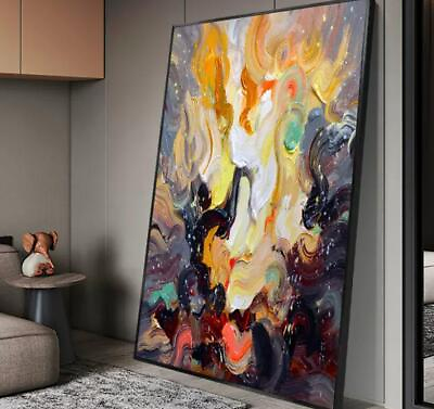 #ad 36quot;Home office wall Decor Modern Abstract Art Handmade Oil Painting on Canvas $81.37