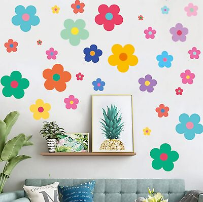 #ad Wall Stickers amp; Murals Flower Wall Decals Peel and Stick 9 Sheets of Wall Sti... $20.61