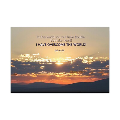 #ad Bible Verse John 16:33 Canvas Wall Art For Kitchen Bedroom Living Room $24.99