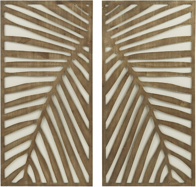 #ad Wall Art Living Room Decor Birch Palms Botanical Carved Design $70.76