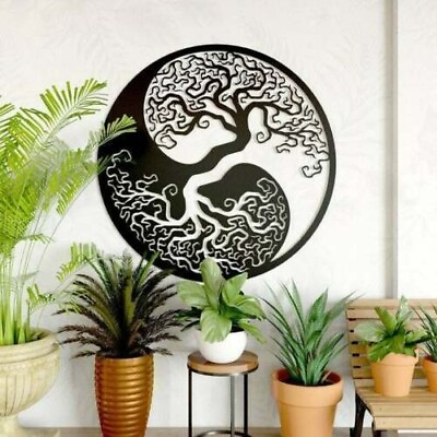 #ad Tree Of Life Metal Hanging Wall Art Contemporary Indoor Outdoor Home Decor Gift $135.00