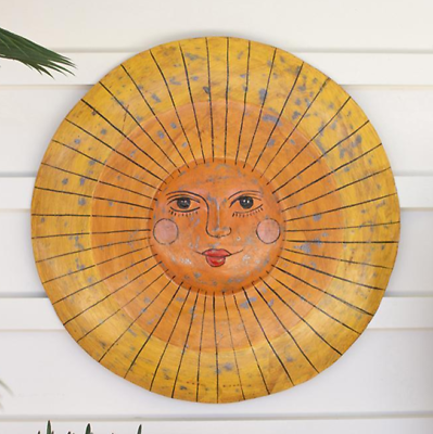 #ad Wall Metal Art Sun Face Sculpture $63.95