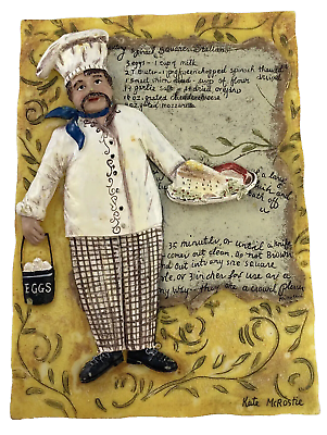 #ad 3D Italian Chefs with Recipes Wall Plaques $14.99