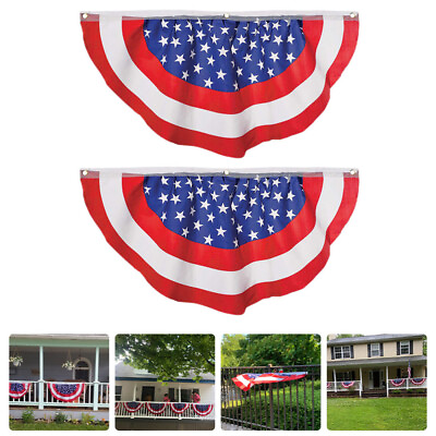 #ad 2 Pcs Household Decor Bunting The Banner Flag $9.99