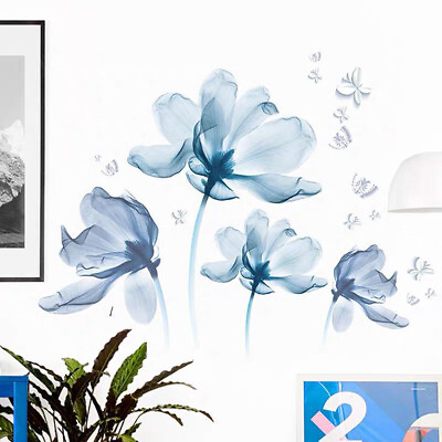 #ad Large 3D Flower Wall Stickers for Home Living Room Decoration Wall Decals DIY $10.65